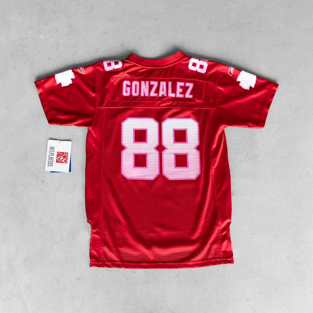 Vintage NFL KC Chiefs Tony Gonzalez #88 Red Youth Football Jersey (L)