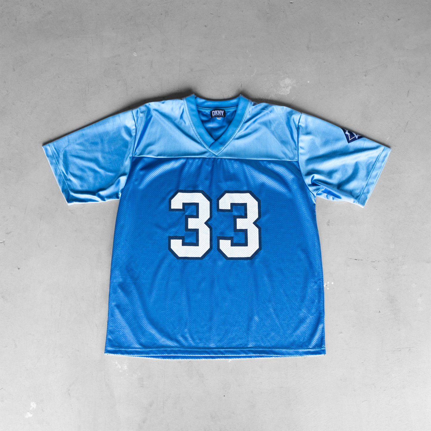 Vintage Baby Blue #33 DNYK Replica Football Style Jersey (XL)