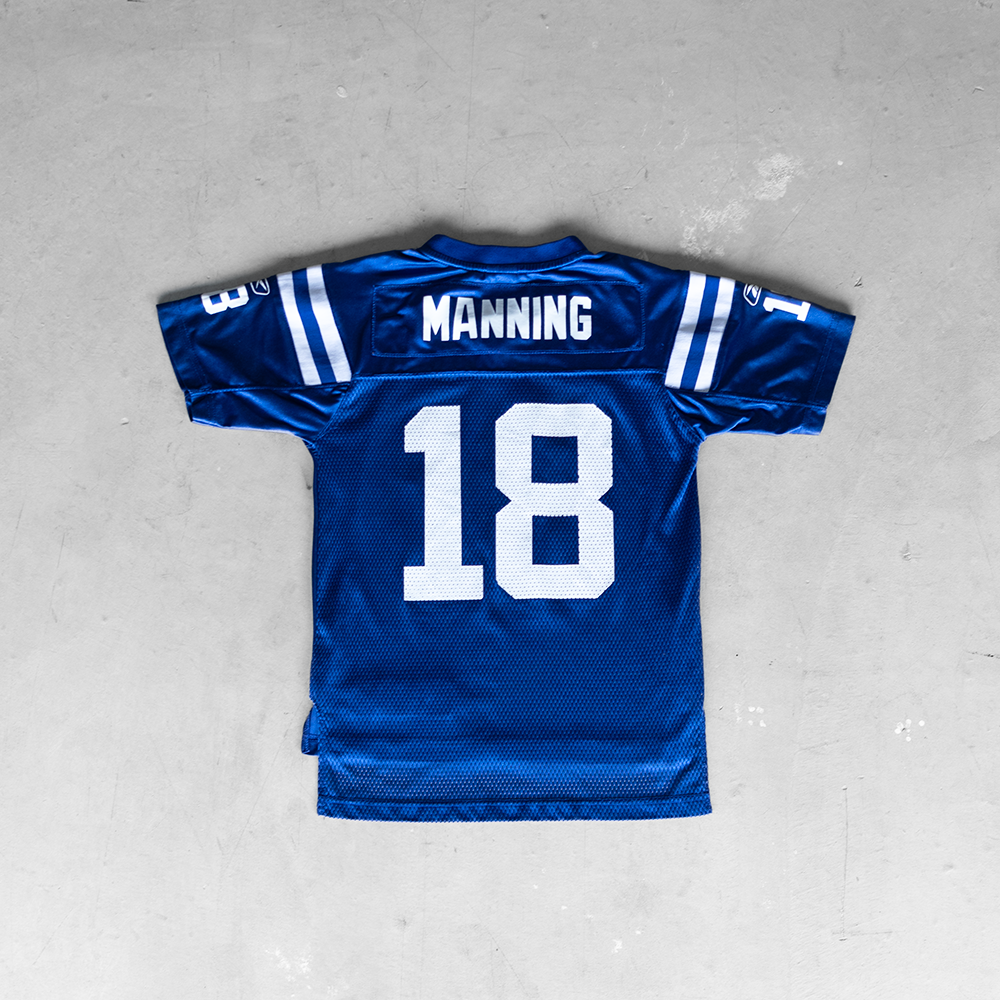 Vintage NFL Indianapolis Colts Peyton Manning #18 Youth Football Jersey (M)