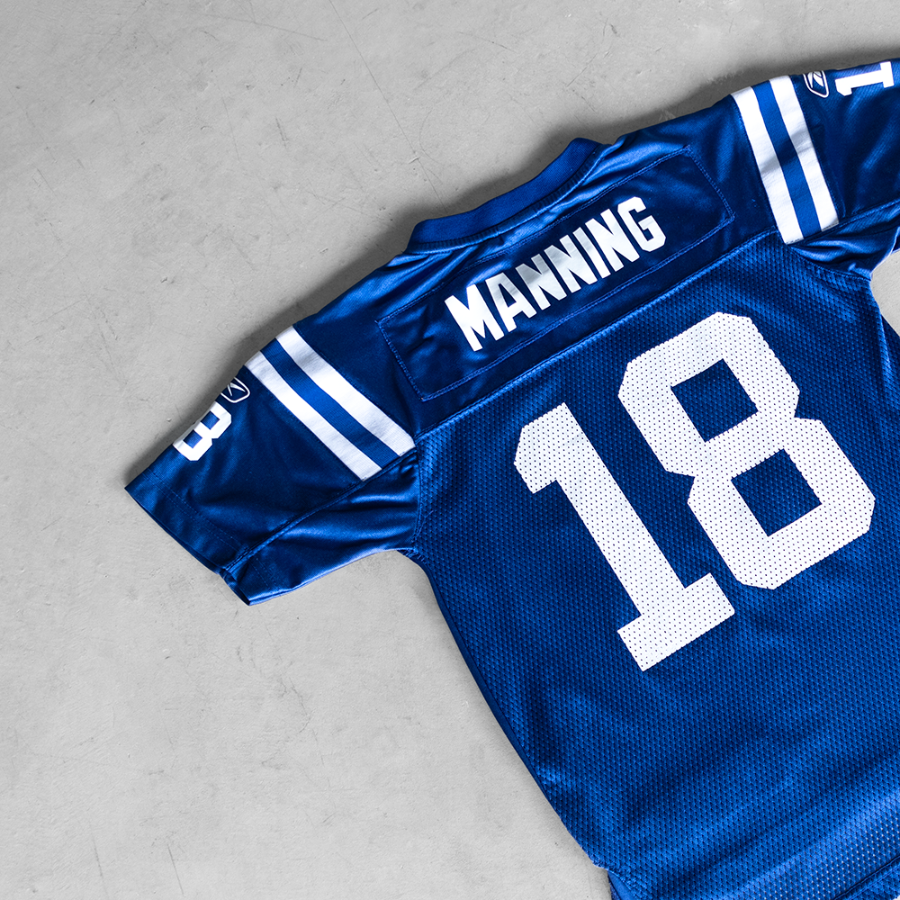 Vintage NFL Indianapolis Colts Peyton Manning #18 Youth Football Jersey (M)