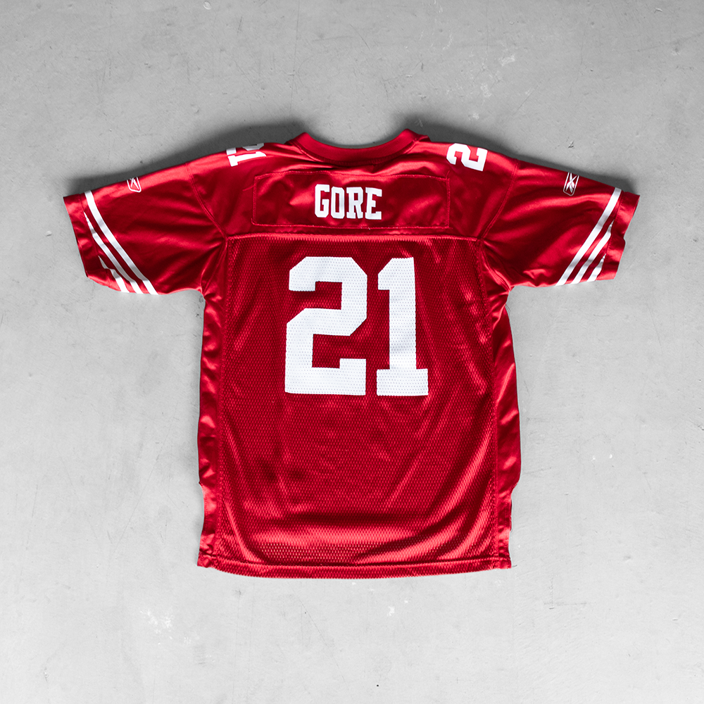 Vintage NFL San Fransisco 49ers Frank Gore #21 Youth Football Jersey (L)