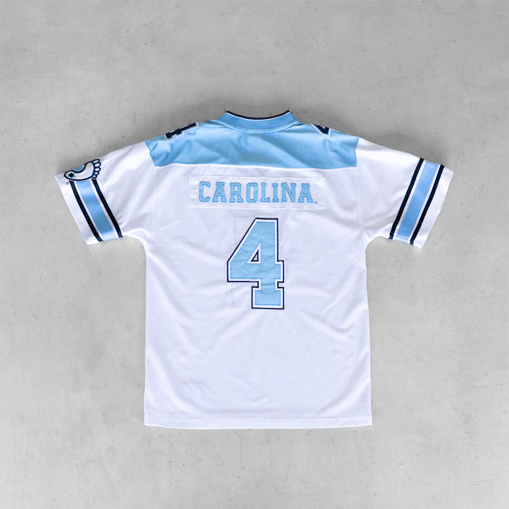 Vintage University Of North Carolina #4 Youth Football Jersey (L)