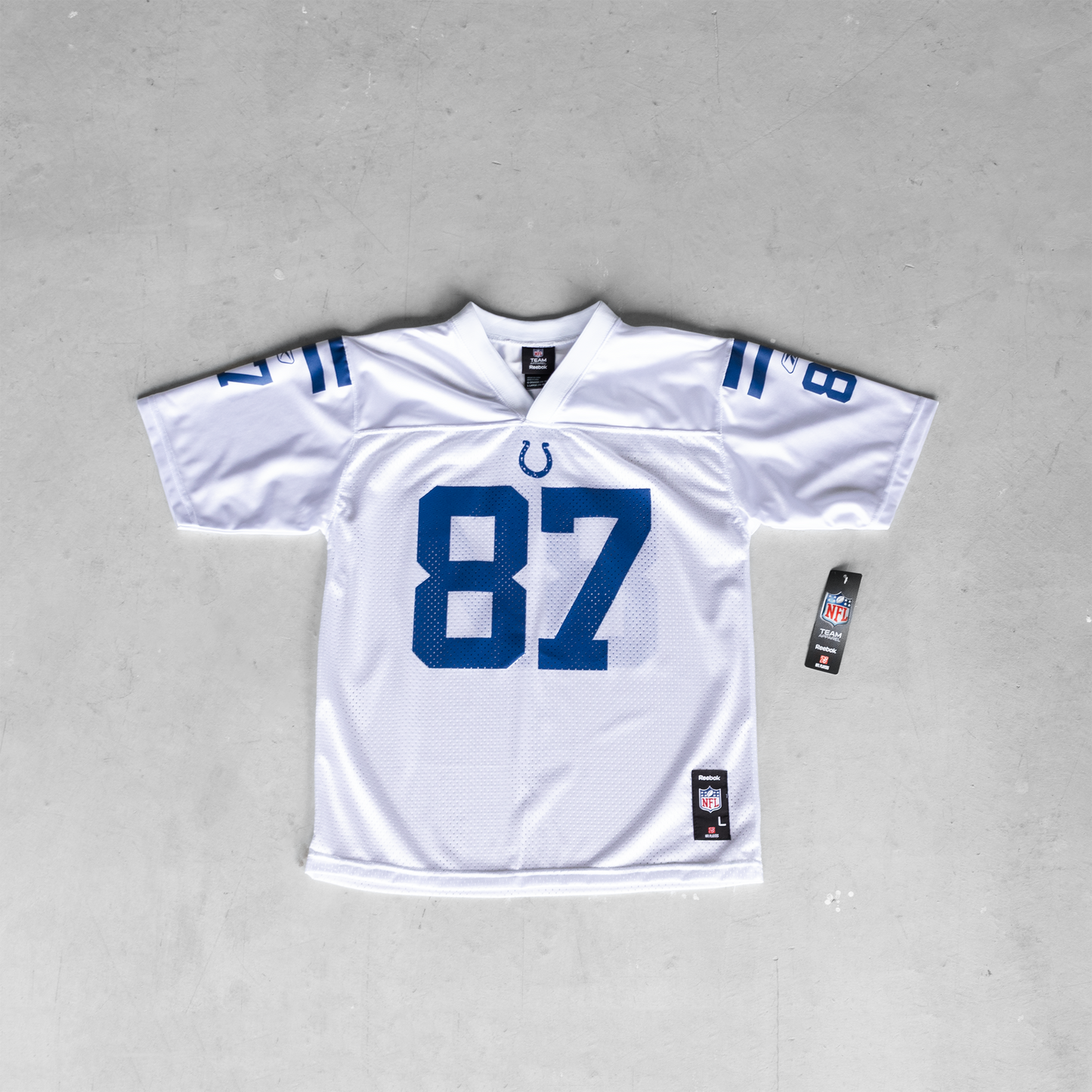 Vintage NFL Indianapolis Colts Reggie Wayne #87 Youth Football Jersey (L)