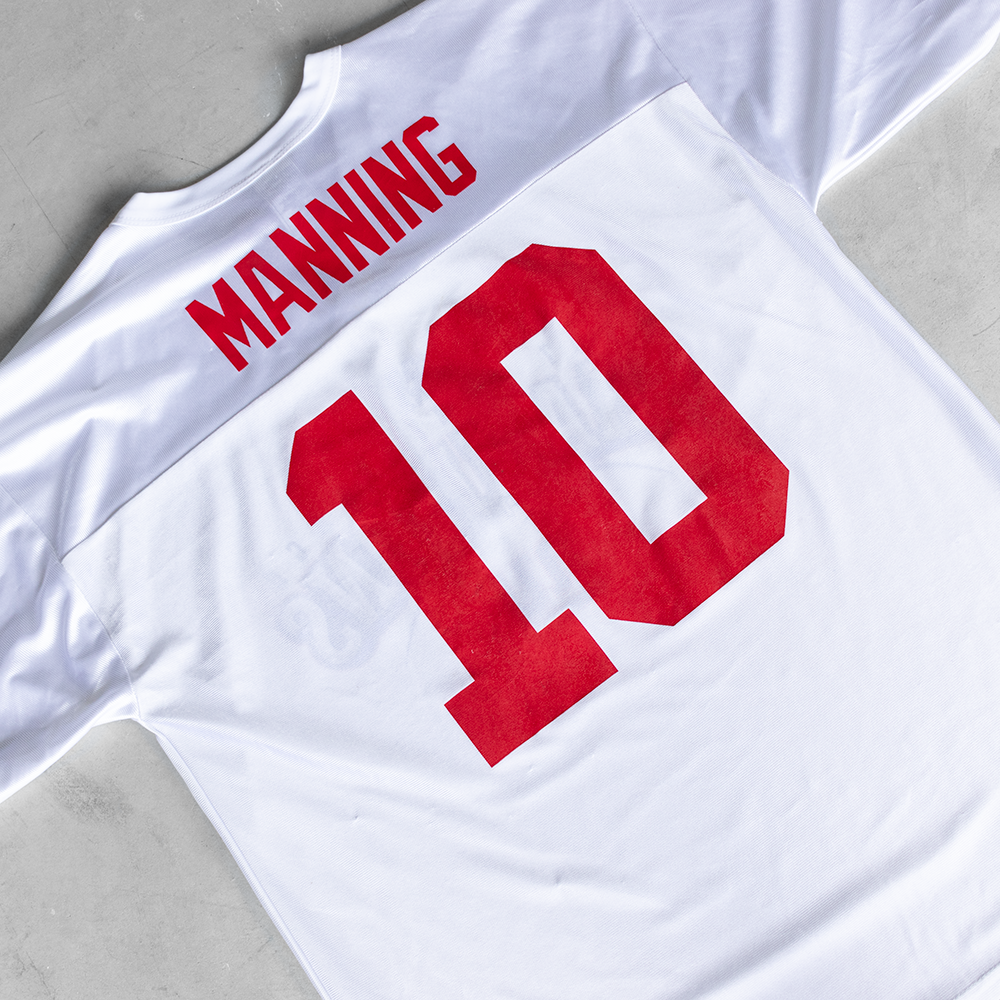 Vintage NFL 2007 NFC Champions NY Giants Eli Manning #10 Football Jersey (L)