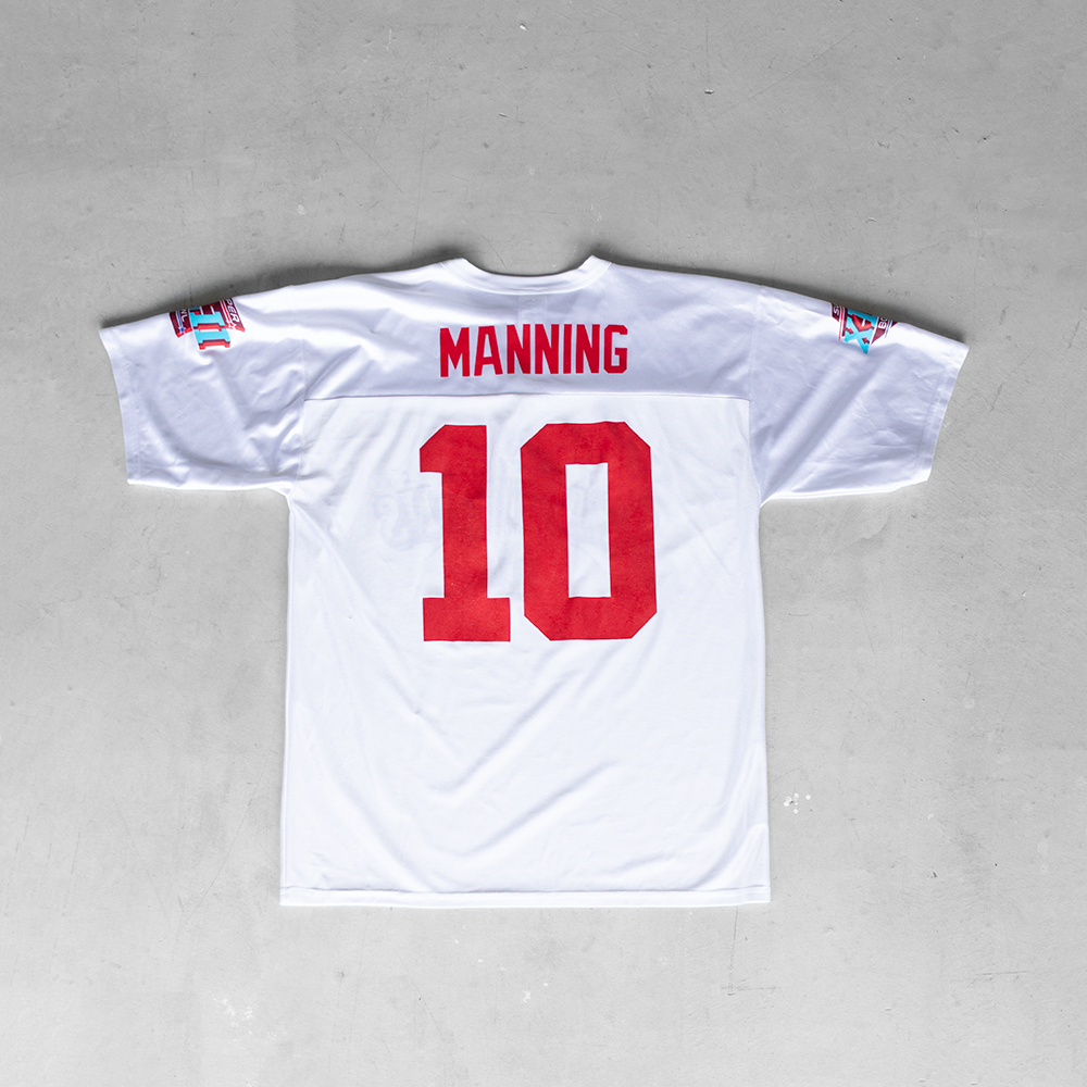 Vintage NFL 2007 NFC Champions NY Giants Eli Manning #10 Football Jersey (L)