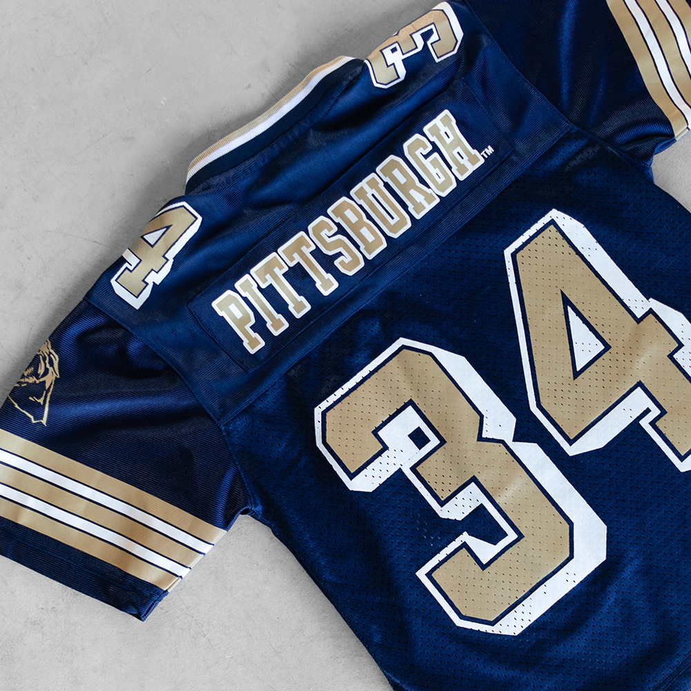 Vintage Pittsburg Panthers #34 Cropped Youth Football Jersey (M)