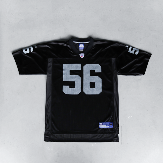 Vintage NFL Oakland Raiders Derrick Burgess #56 Football Jersey (L)