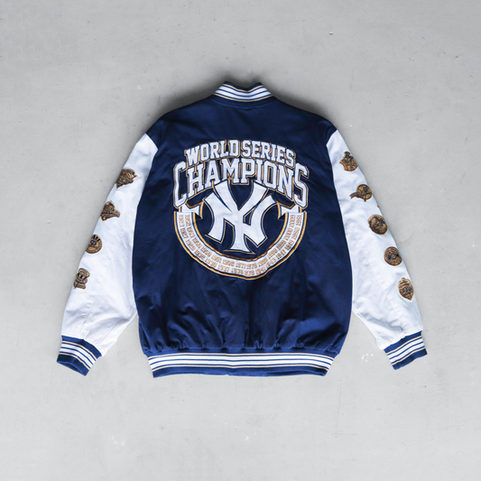 Vintage MLB NY Yankees 27 World Series Champions Patches Jacket (L)