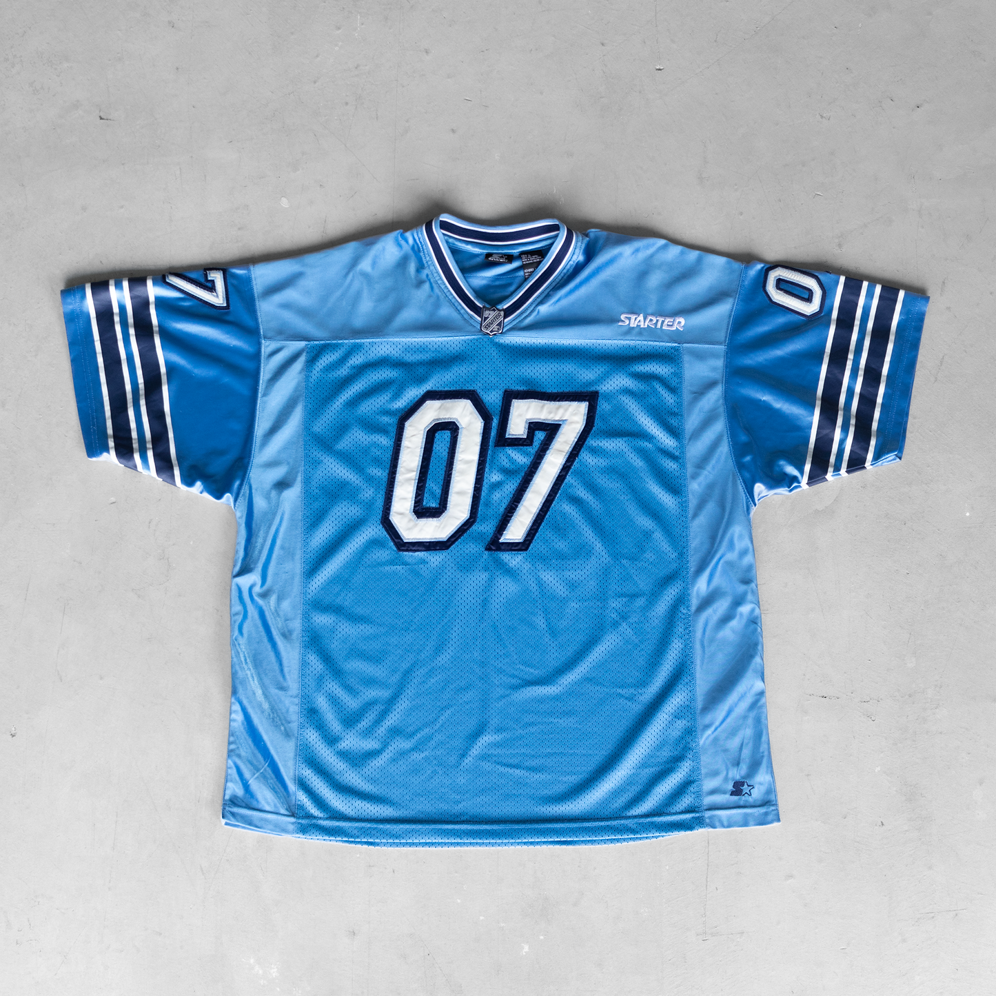 Vintage Stater Blue #07 Football Jersey (XL)