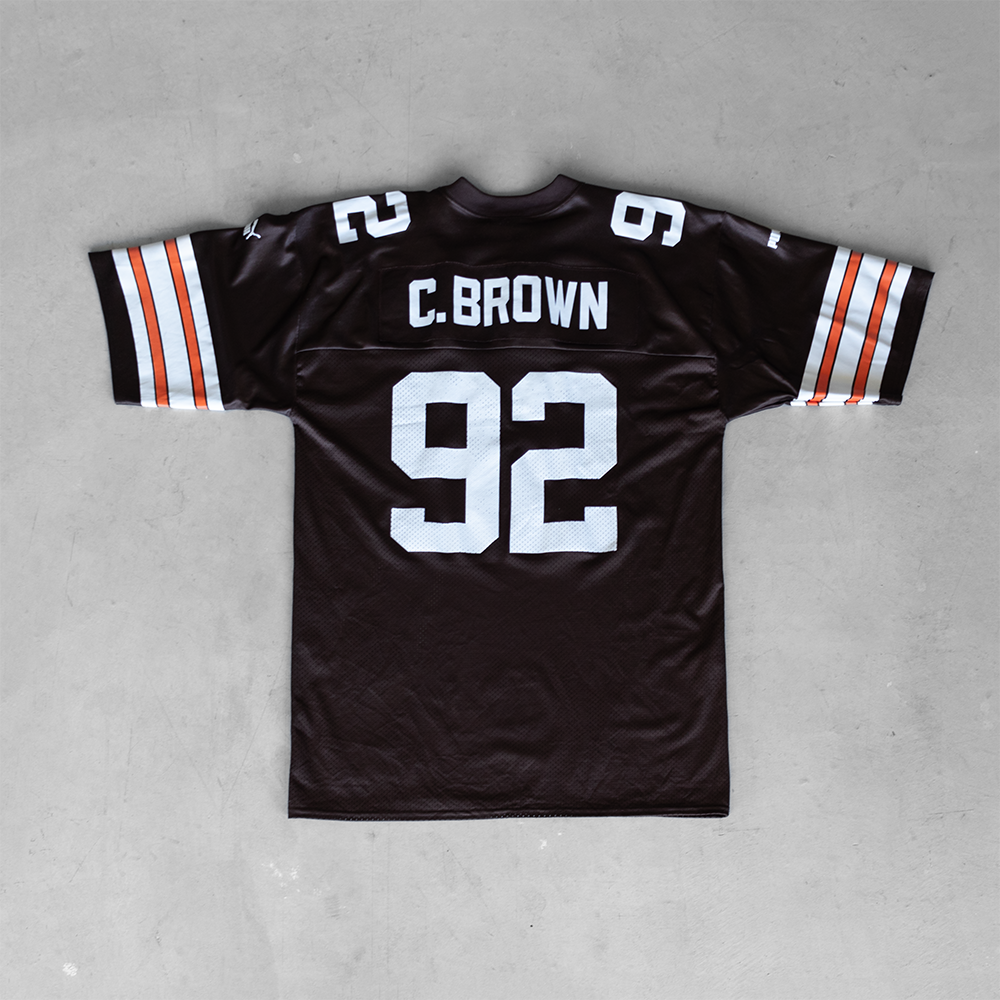 Vintage NFL Cleveland Browns Courtney Brown #92 Football Jersey (L)