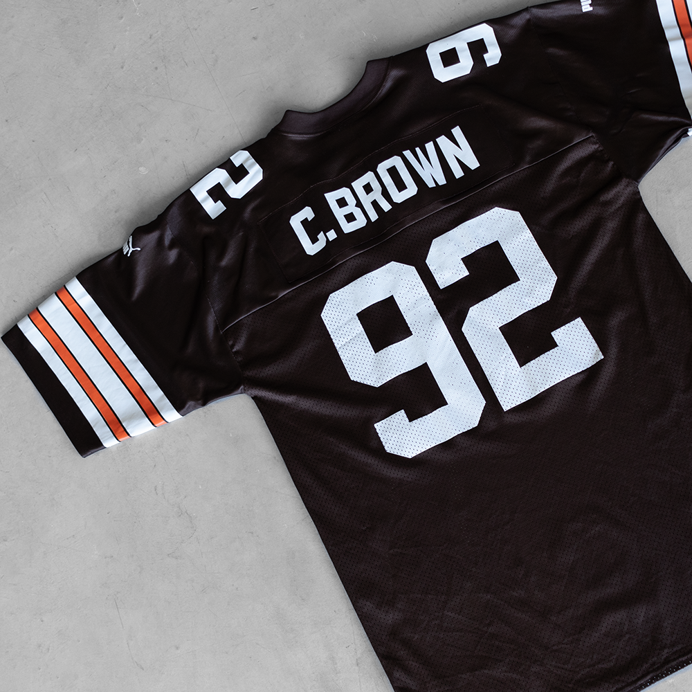 Vintage NFL Cleveland Browns Courtney Brown #92 Football Jersey (L)