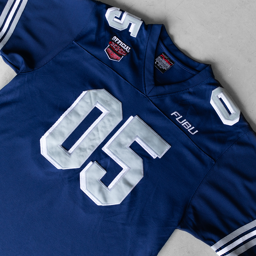 Vintage 90's FUBU Sport Limited Edition #05 Football Jersey (L)