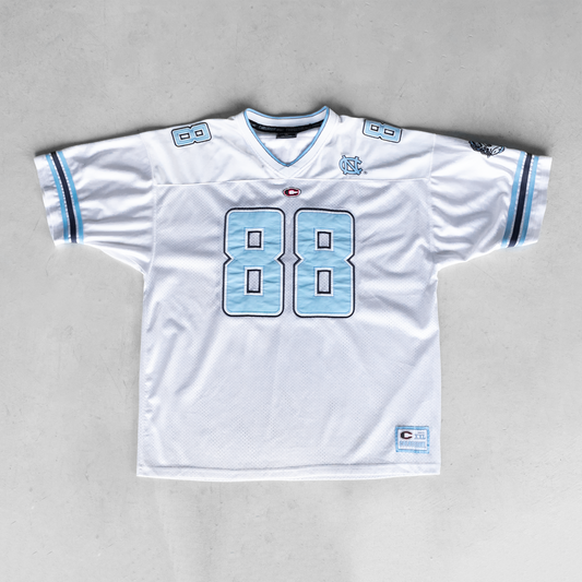 Vintage UNC Tar Heels White #88 Football Jersey (XL)
