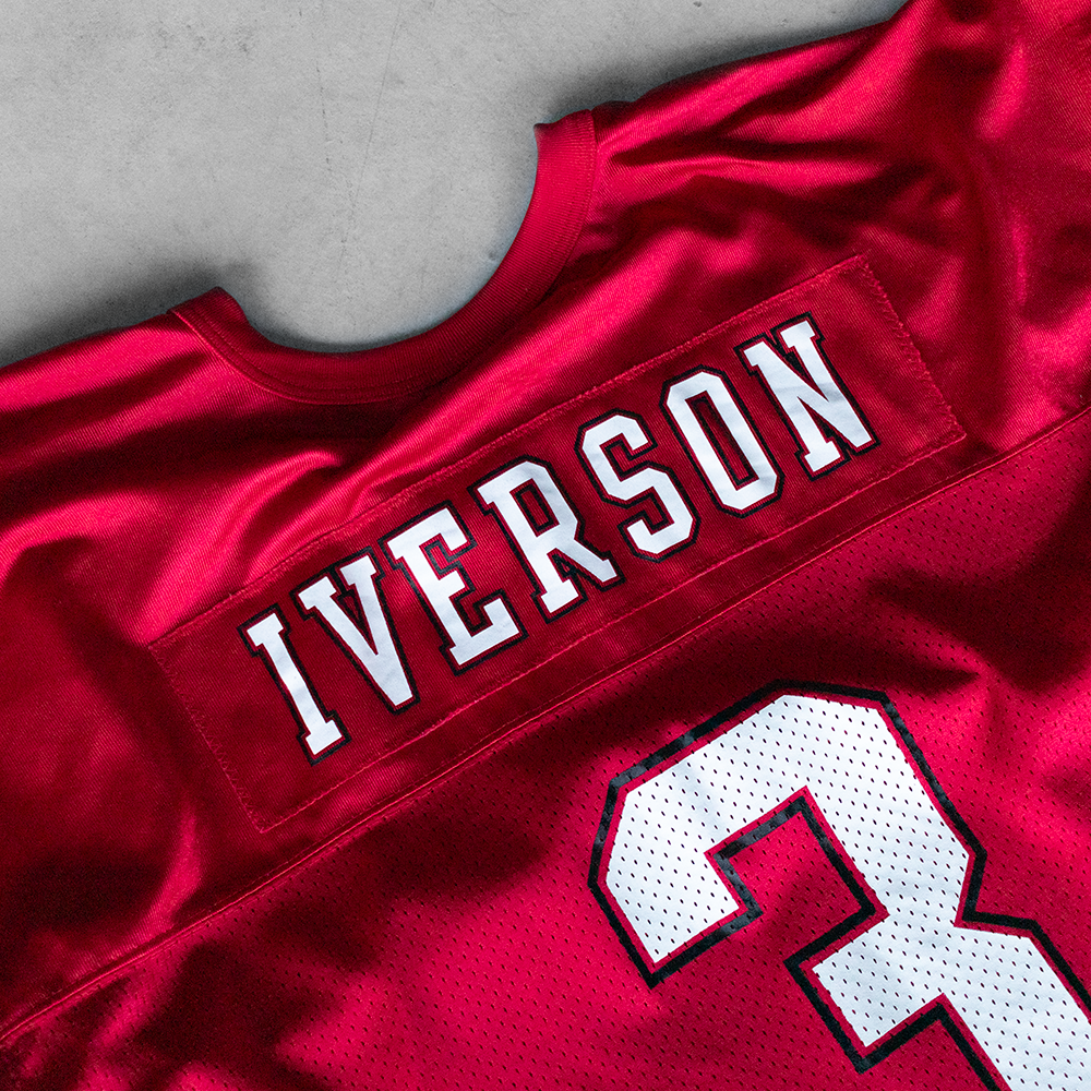 Vintage NFL Style Allen Iverson #3 Football Jersey (XXL)