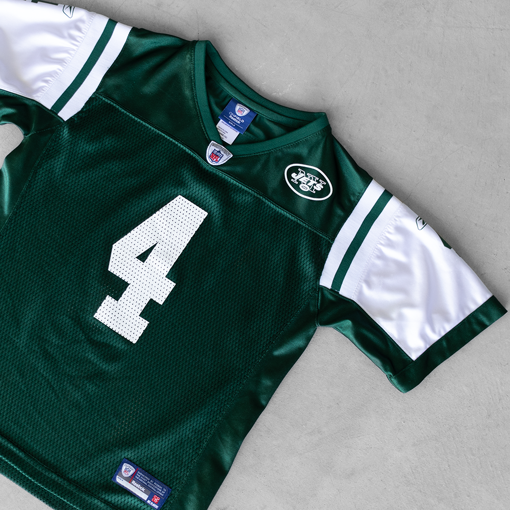 Vintage NFL New York Jets Brett Favre #4 Youth Football Jersey (L)