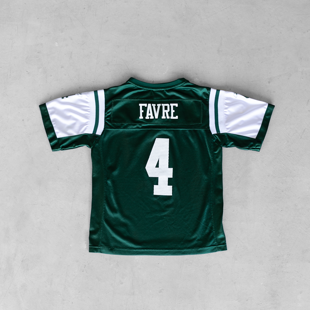 Vintage NFL New York Jets Brett Favre #4 Youth Football Jersey (L)