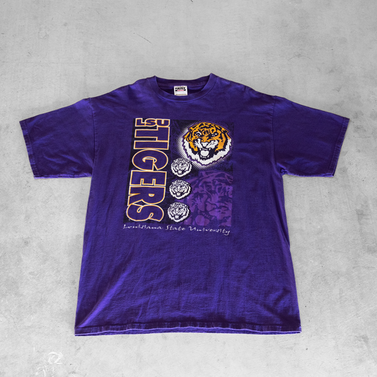 Vintage Louisiana State University Tigers Graphic T-Shirt (XL)