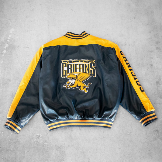 Vintage Canisius College Golden Griffins Faux Leather Jacket (XL)
