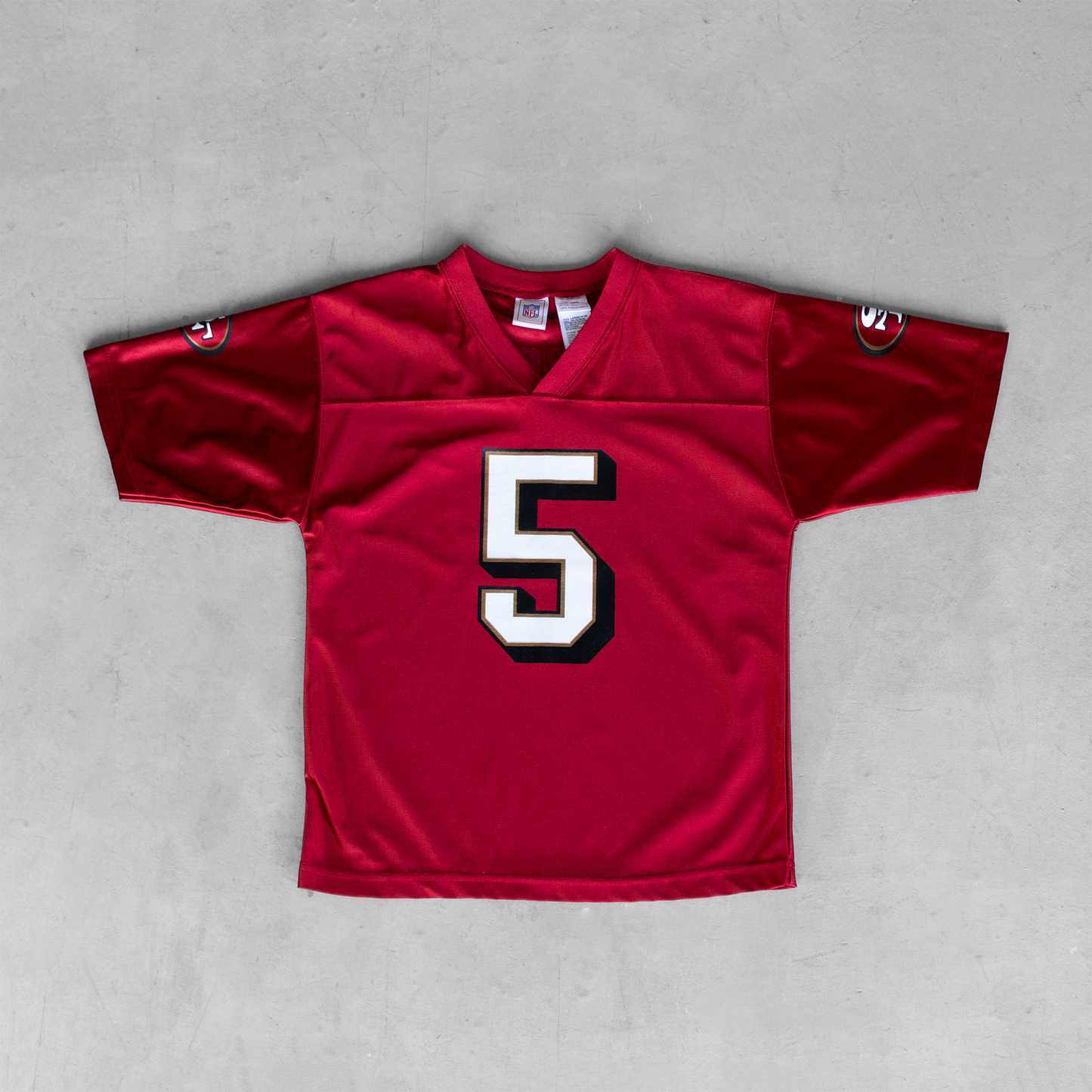 Vintage NFL San Fransisco 49ers Jeff Garcia #5 Youth Football Jersey (L)