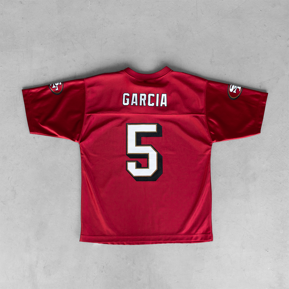 Vintage NFL San Fransisco 49ers Jeff Garcia #5 Youth Football Jersey (L)