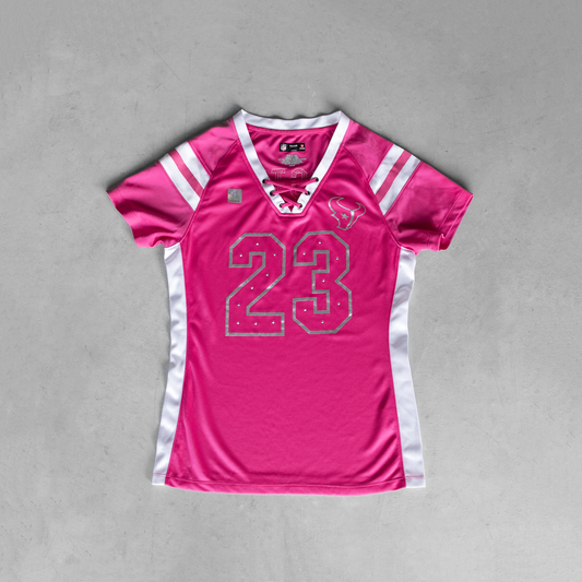 Vintage NFL Houston Texans Arian Foster #23 Pink Women's Top (M)